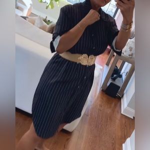 Dress large blue and white